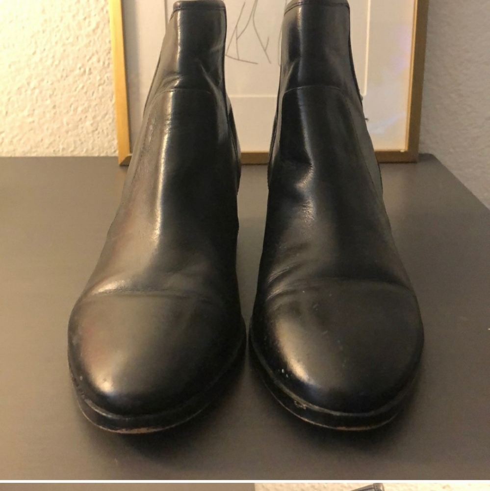 Leather booties